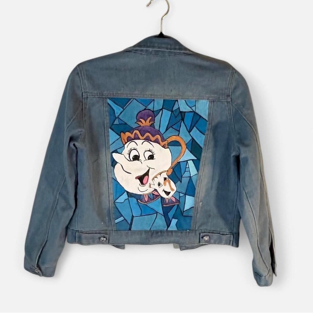 Disney Denim Jacket with Mrs. Potts and Chip Design
